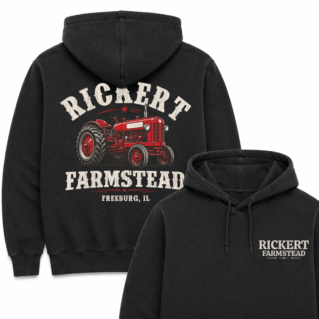 CUSTOM FARM TRACTOR HOODIE BACK PRINT F5
