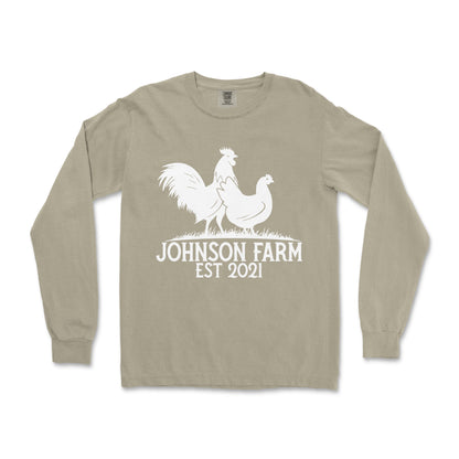 POULTRY FARM PERSONALIZED LONG SLEEVE SHIRT