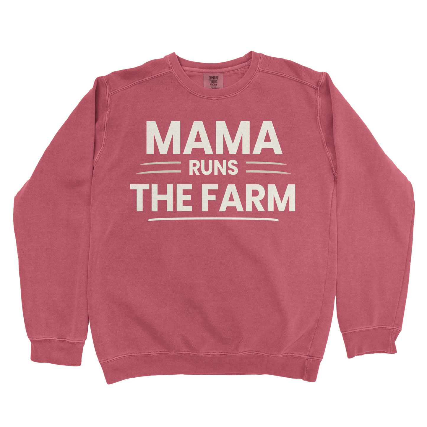 MAMA RUNS THE FARM PREMIUM SWEATSHIRT