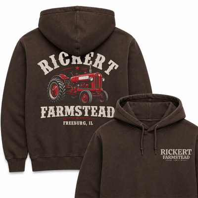 CUSTOM FARM TRACTOR HOODIE BACK PRINT F5