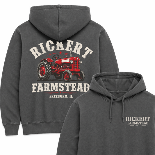 CUSTOM FARM TRACTOR HOODIE BACK PRINT F5