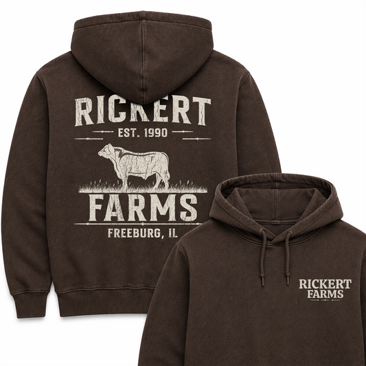 CATTLE FARM CUSTOM HOODIE BACK PRINT C17