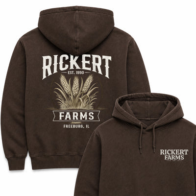 WHEAT FARM CUSTOM HOODIE BACK PRINT E4