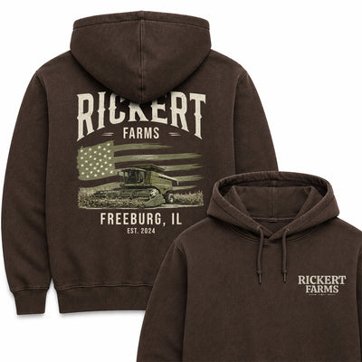 CUSTOM FARM TRACTOR HOODIE BACK PRINT F8