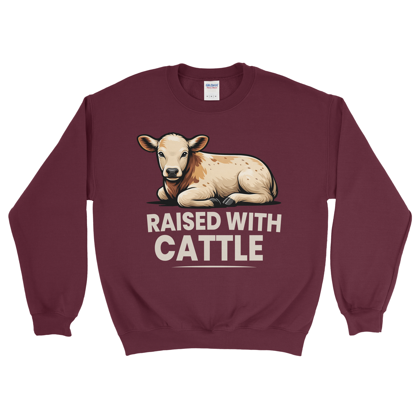 RAISED WITH CATTLE SWEATSHIRT