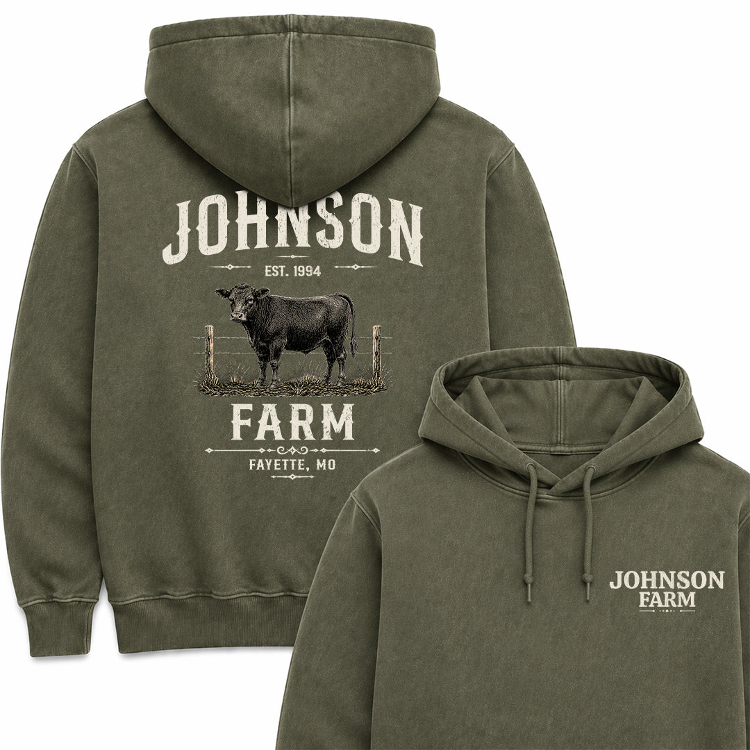 CATTLE FARM CUSTOM HOODIE BACK PRINT C19