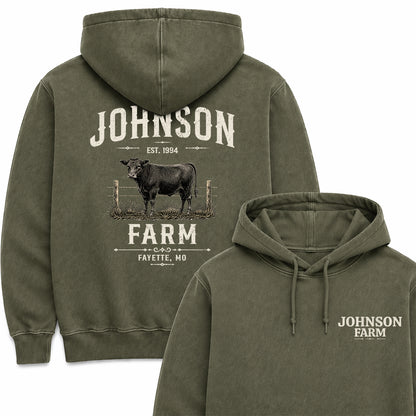 CATTLE FARM CUSTOM HOODIE BACK PRINT C19