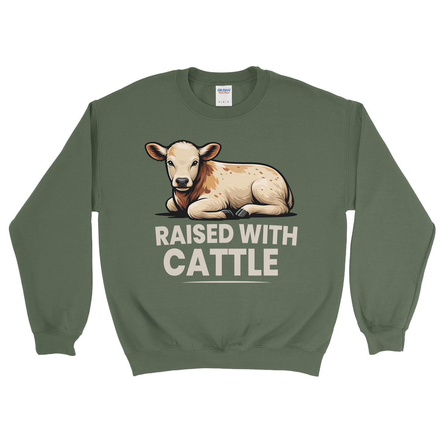 RAISED WITH CATTLE SWEATSHIRT
