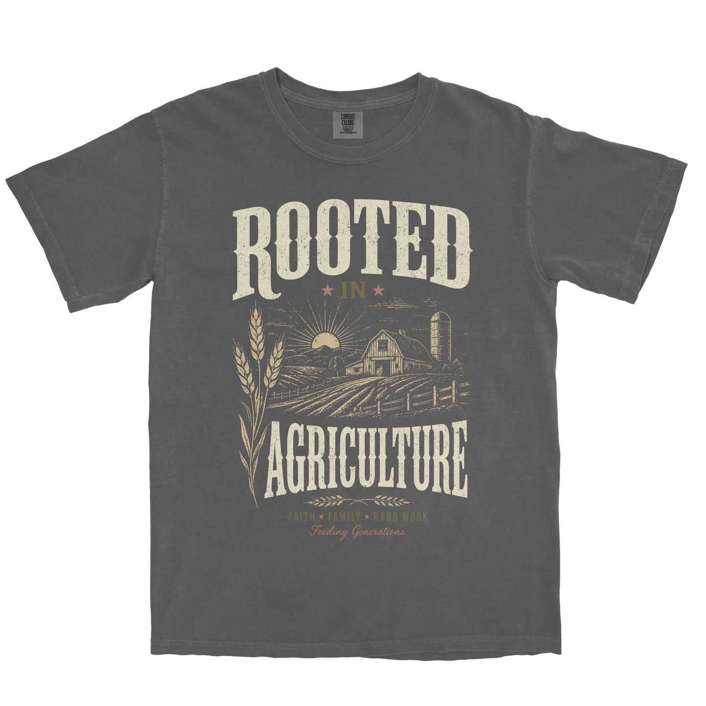 ROOTED IN AGRICULTURE FEEDING GENERATIONS SHIRT