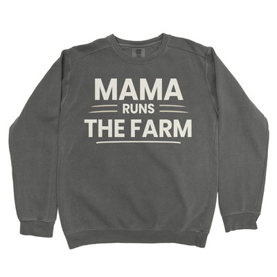 MAMA RUNS THE FARM PREMIUM SWEATSHIRT