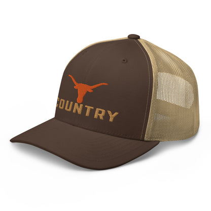 LONGHORN COUNTRY TRUCKER HAT