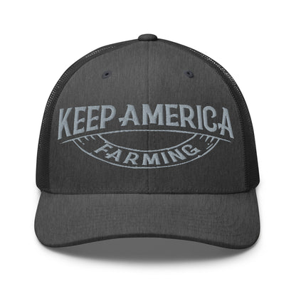 KEEP AMERICA FARMING TRUCKER HAT