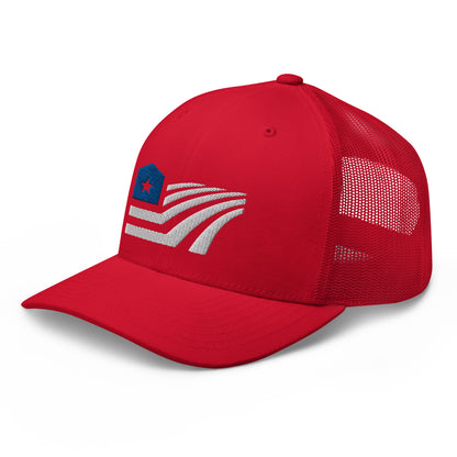 USA FLAG FARMER TRUCKER HAT