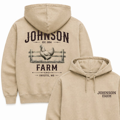 POULTRY FARM CUSTOM HOODIE BACK PRINT P19