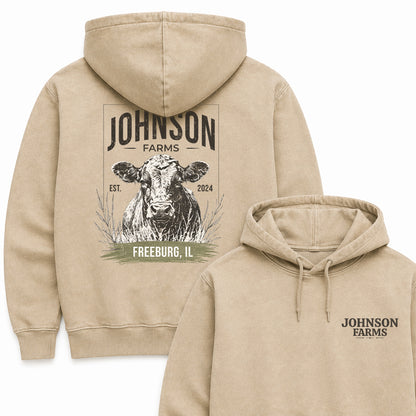 CATTLE FARM CUSTOM HOODIE BACK PRINT C21