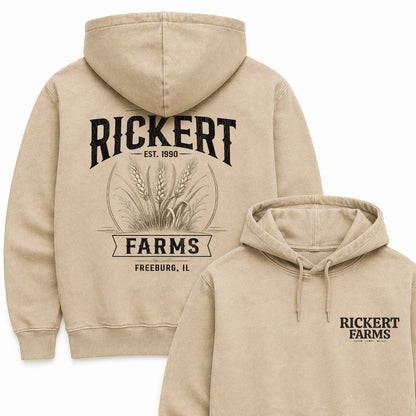 WHEAT FARM CUSTOM HOODIE BACK PRINT E4