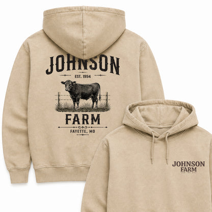 CATTLE FARM CUSTOM HOODIE BACK PRINT C19
